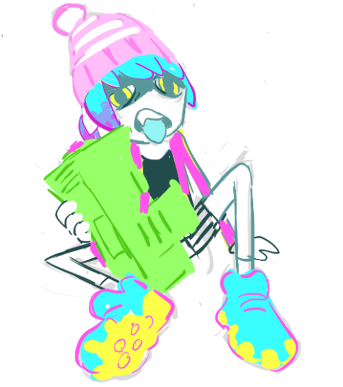 Porn photo bwoltjen:  I drew friends as Splatoon squid