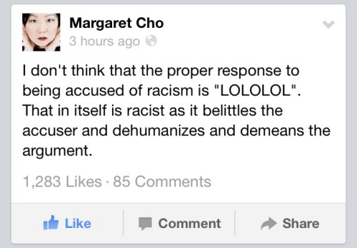 bohemu:  icarlysextape:  Thank you Margaret Cho, thank you  SAYS MARGARET CHO THOUGH. When did she turn herself around??? 