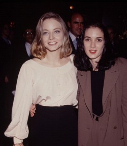 fyeahjodiefoster-blog:  Jodie with Winona Ryder 1991.