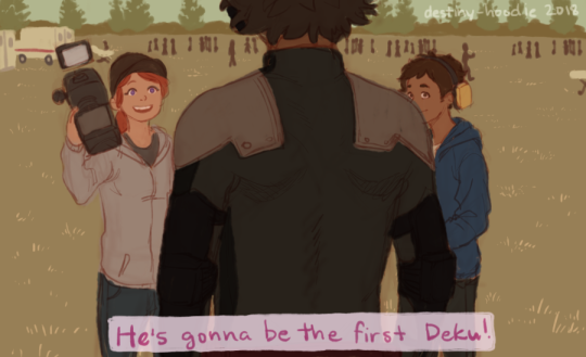 destiny-hoodie:  mirioes: One day a journalist is going to tell Izuku that people think he’s going to be the next All Might and Izuku starts tearing up and another journalist is going to chime in with “No way, he’s going to be the first Deku!”