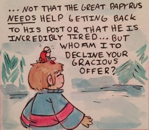 Tiny Pap Meets “giant” Frisk! :) For Friday’s Fluff! 