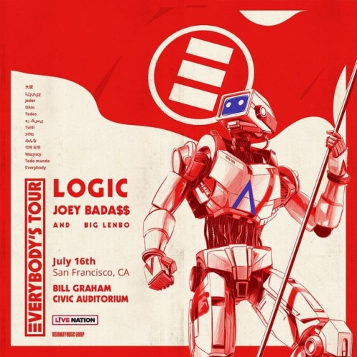 @logic301 returns to the Bay! Catch him July 16 at Bill Graham Civic in SF with @joeybadass &amp