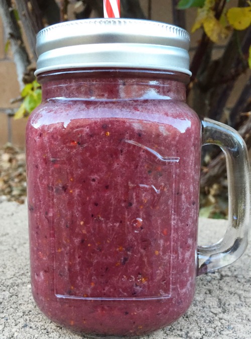 next smoothie- berry banana! just add 2 cups mixed berries (I used trader joes’ berry medley w