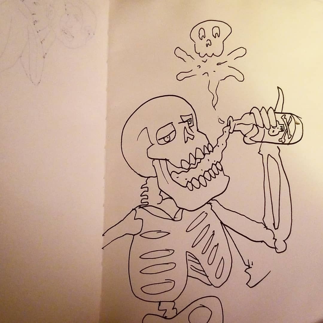 Just a quick doodle for inktober. Mmmm&hellip;poiiiisooonnnnn.   #ink #inktober