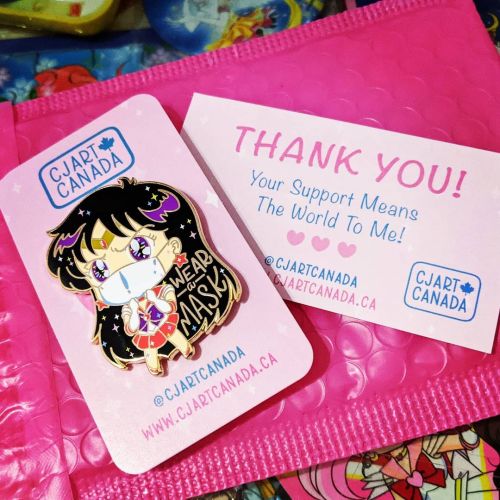 Pin mail! Sailor Mars says wear a mask! Pin by @cjartcanada (at Edmonton, Alberta)https://www.instag