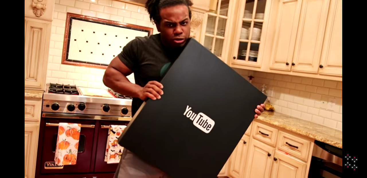 crookedmoonsaultpunk: UpUpDownDown got it’s golden play button! Xavier is going