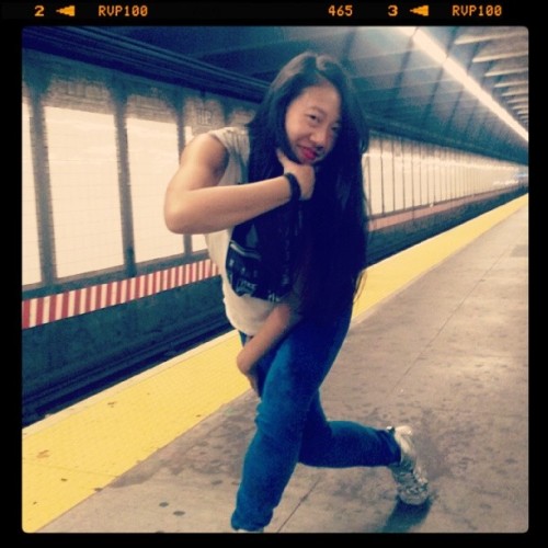 Yvonne Chow ready to get down in her fresh new pants! Hyped for #toolsofwar #parkjam #hplus #salsa #