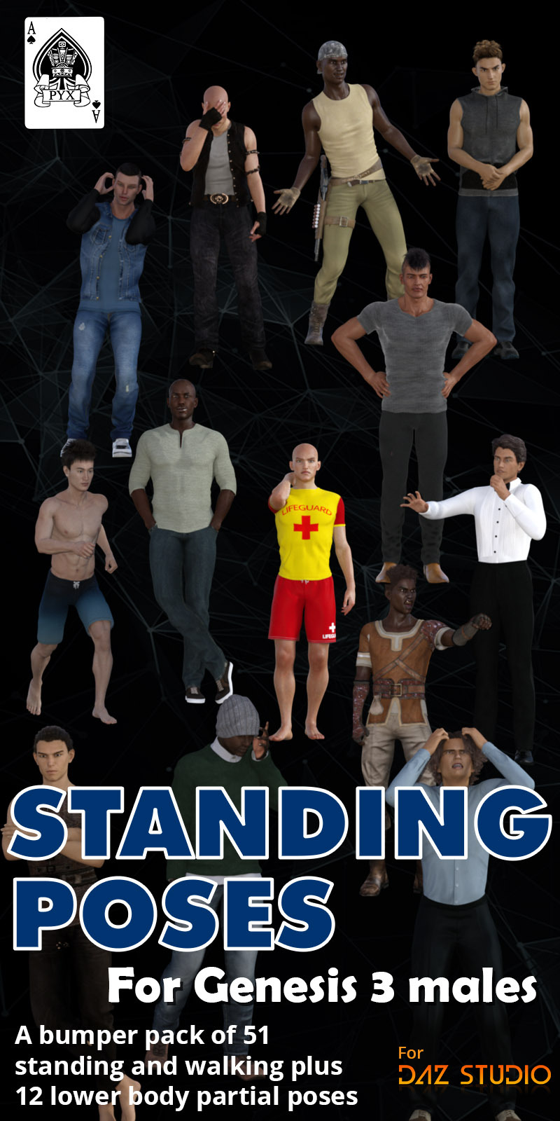 Ace Pyx has just released those casual and everyday standing poses you’ve been