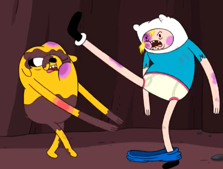 Adventure Time Cartoon Porn Tumblr - From the Adventure Time episode Who Would Win where Jake and Finn get into  a stupid fight and they both end up fighting dirty, and Jake pantses Finn Tumblr  Porn