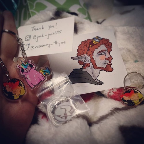 Received these fantastic little keychains and necklace with a surprise sticker from @jack_jack195! W