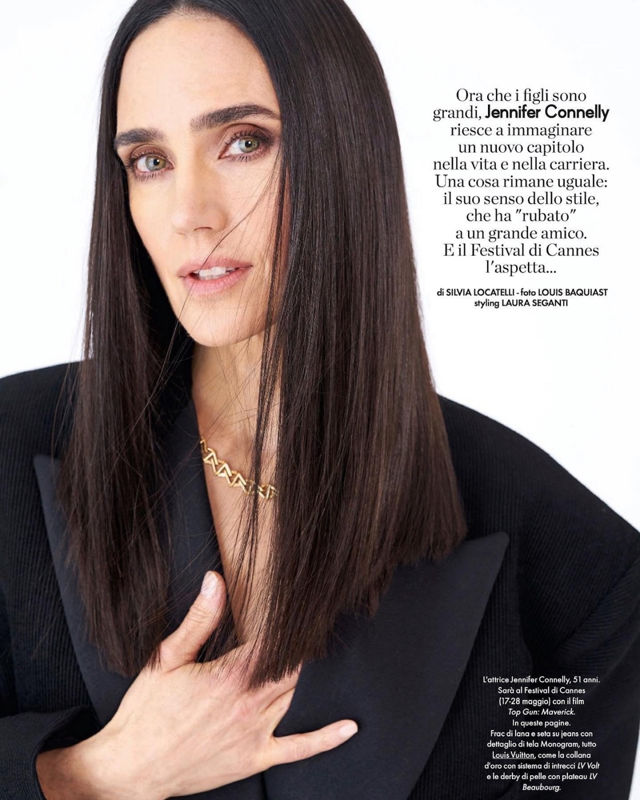 Where Fashion Brats Unite — Jennifer Connelly Covers Elle Italia, May 2022