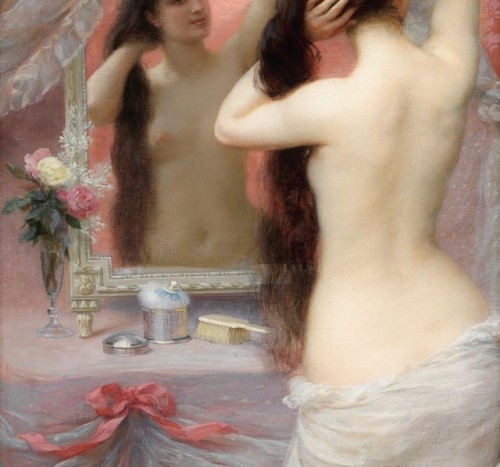 die-rosastrasse - Jean André RixensFrench, 1846-1925 Jeune Femme...