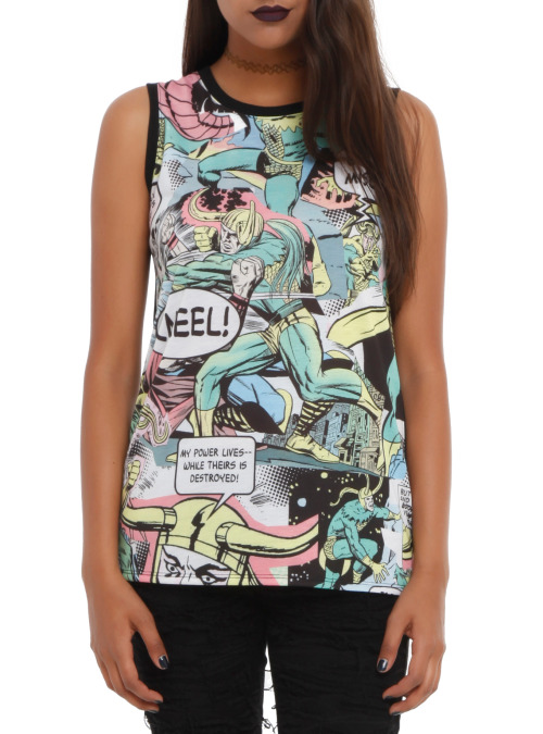 siege-loki-problems:Marvel Loki Comic Collage Girls Muscle Top at Hottopic.com