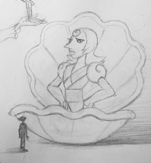 s3tok41b4:  artemispanthar has been talking about the Nacre “Mother of Pearl” theory lately and I just adore it, of course I had to draw up my own interpretation of her. Can’t color it sadly, my laptop is not cooperating with me again. ;n;  She’s