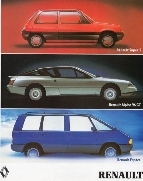 process-vision: 1985 Renault Super 5, Alpine V6 GT and Espace 1985