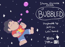 jeffliujeffliu:  New episode of Steven Universe tonight!“Bubbled”storyboarded by Jeff Liu and Colin Howard8/10/16 at 7PM on CN!