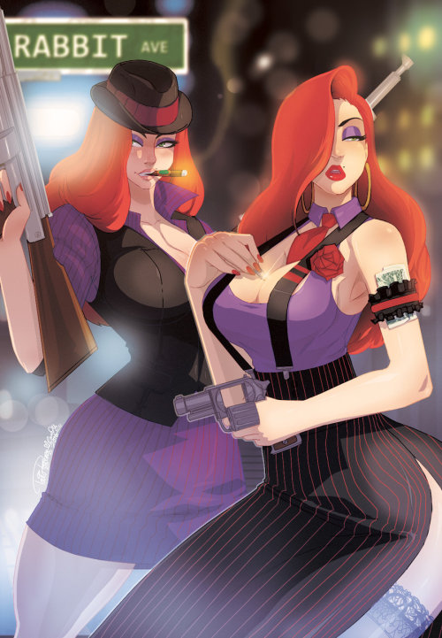 tovio-rogers:    gangland style jessica rabbit accompanied by original concept art jessicahttp://postimg.org/image/65qdyw33j/ commissioned by a client on deviantart     <3 <3 <3