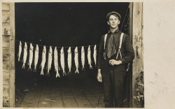 hauntedbystorytelling:  A Fisherman and his Catch, from a diverse collection of 97 real photo postcards, some of them dated 1910′s to 1920′s  / source: Swann auction Gall.