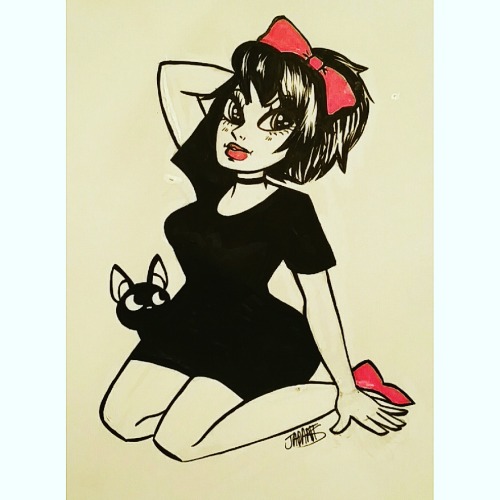 Kiki (and Jiji) inktober #2