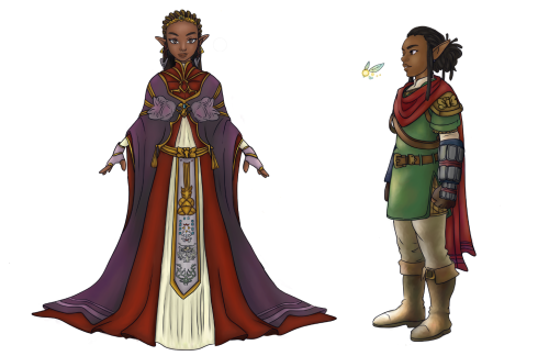 I wanted to try to make a Princess Zelda and Link with elements from different loz games and manga&n