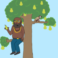 mtv:  🎶🍐 My true love gave to me, a Rick Ross inna pear tree 🍐🎶  Artist: miquelacomics