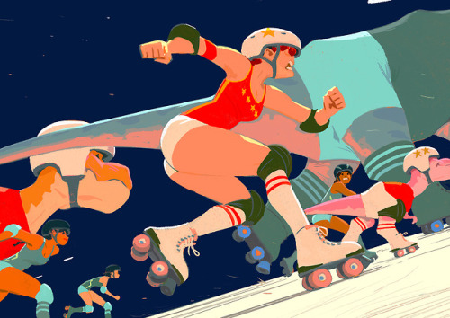 Dino roller derby! Thank you very much and please enjoy :)