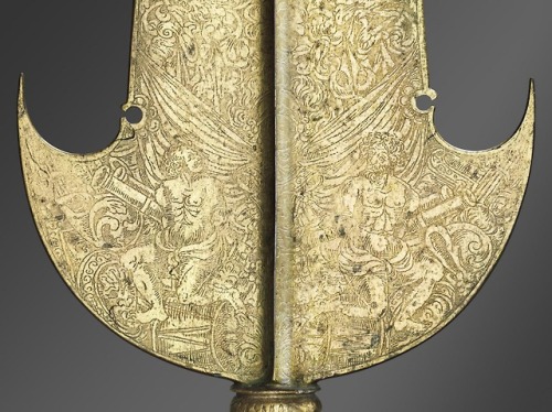 Gold decorated French partisan, circa 1670.from The Philadelphia Museum of Art