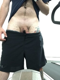 iamaseven:  Got horny just before my run at the station so I snapped a few pics.😈  I did a quick trim yesterday. What do you guys think? Pubs or no pubs?
