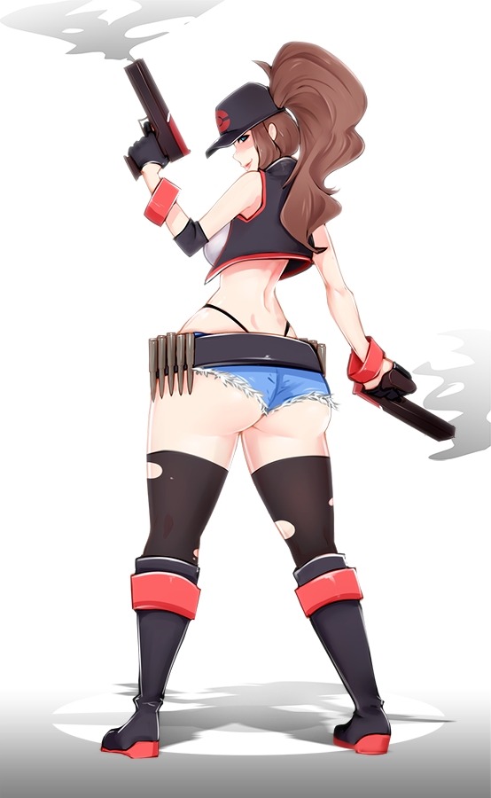 rush-it:  Touko as a Gunner for the winner of last week’s raffle on patreon : ) Now