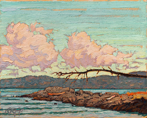 wetreesinart: Ken faulks (1964-….), Fallen Tree, Arbutus Cove, 2013, 8” x 10”, oi