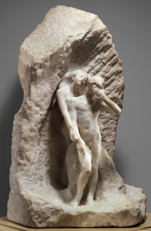 didoofcarthage: Orpheus and Eurydice (and detail) by Auguste Rodin. Modeled probably before 188