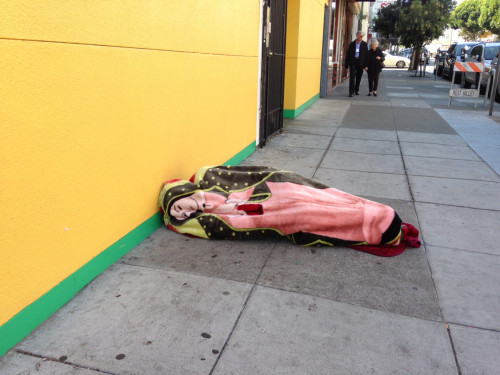 Homeless Man in SF Mission District(20th Street, it appears)