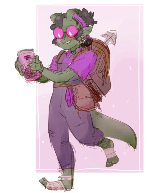 grimace got an update for a very fun one shot!!! she’s my goblin/tief artificer with a love of spide