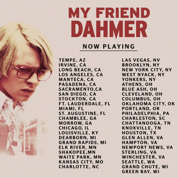 when is my friend dahmer movie coming to the midwest