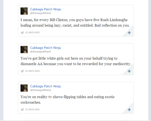 everythingrhymeswithalcohol:  I mean, really white people; have you looked at your community lately?   Shitted on em