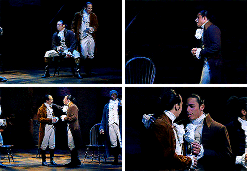 lupinsremus:LIN-MANUEL MIRANDA and ANTHONY RAMOS as Alexander Hamilton and John Laurens in Hamilton 