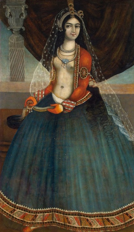 evakhahar: Qajar woman, mid-19th century, Iran