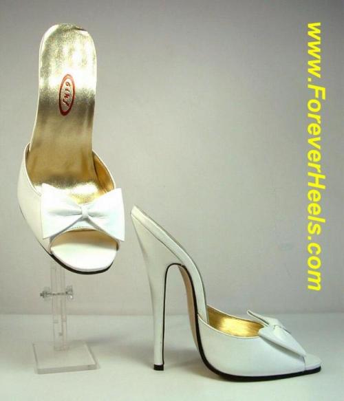 www.ForeverHeels.com Style CHG3, Classic Stiletto High Heels Mule with Bow Tie Ornament - The Specia