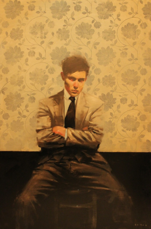 ultrawolvesunderthefullmoon: Michael Carson, “Wallflower”, Oil on Canvas, 2014 Minn