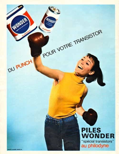 publicite-francaise:  Piles Wonder par Claude Angelini, 1968.