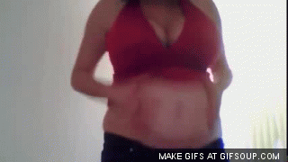 f2thaj:  Some belly jiggle before bed. 