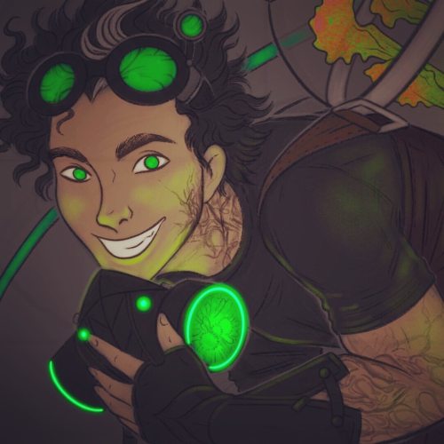 Colouring him in :P My OC Oscar the biohacker / botanist #oc #ocart #dand #danddcharacter  w