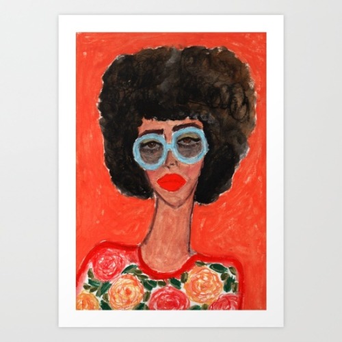 fyblackwomenart:  Afro Babe by Bouffants And Broken Hearts