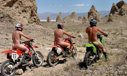 Naked dirt biking. See more naked exercises and nude sports at nakedexercise.tumblr.com 