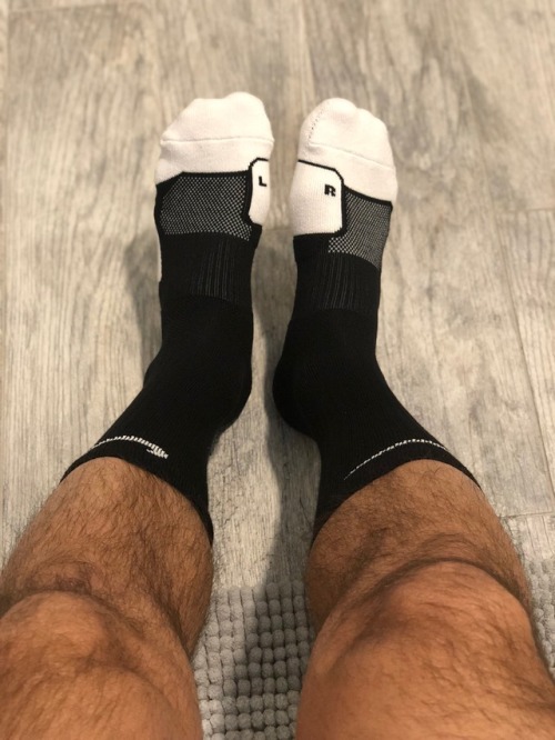 Porn Pics collegesocks22:  New Black and white nike