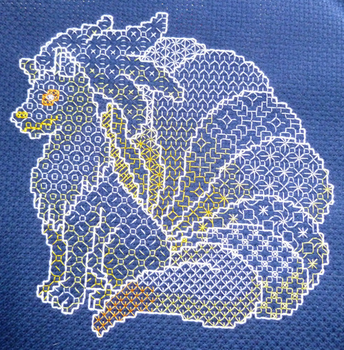 stirlingstitch: I decided to give a particular style of blackwork a go and wowee look at it! This mi