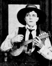 charlestontwist:Buster Keaton & the ukulele.