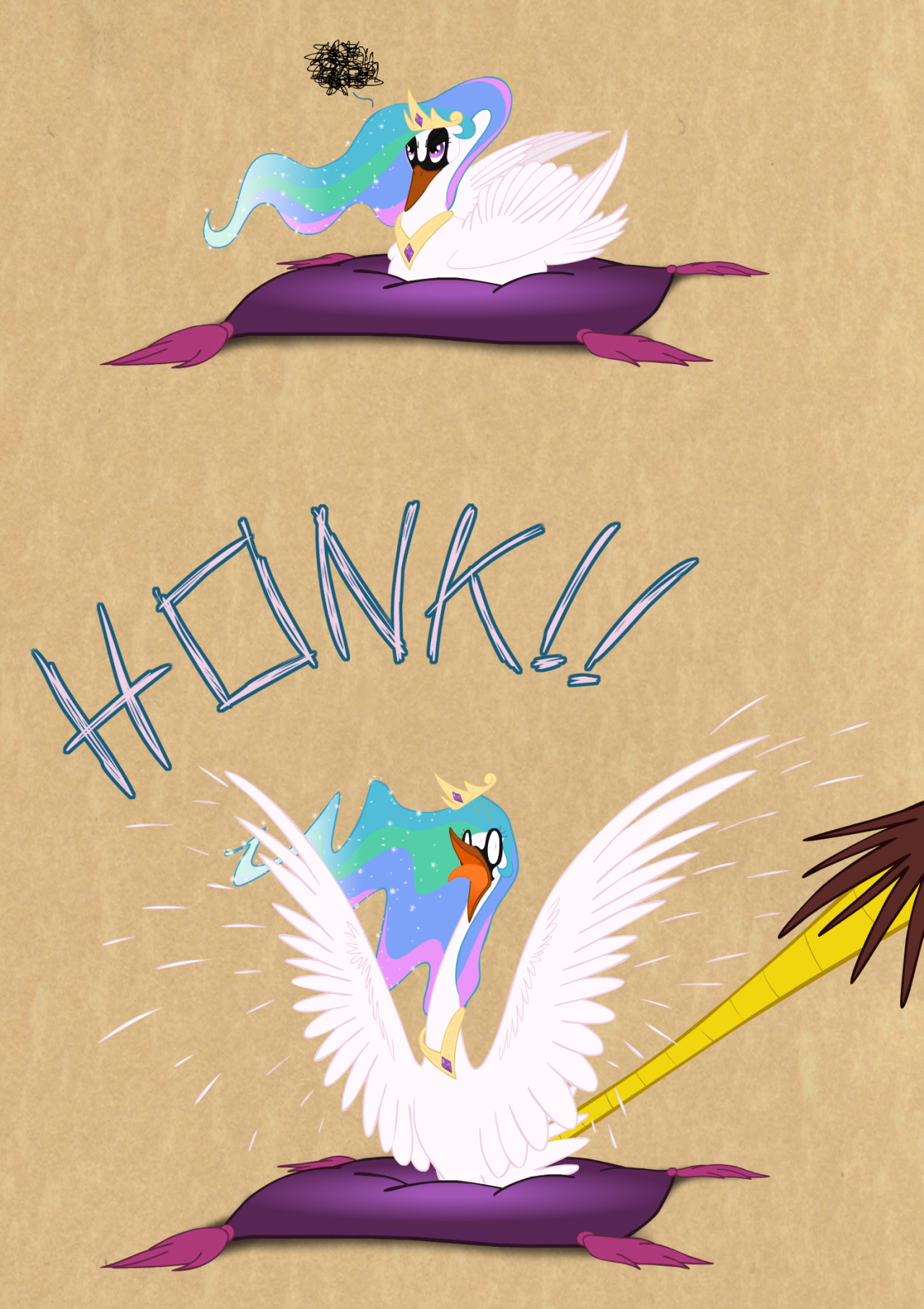 shunkawarakin:  fisherpon:  Swan PrincessGolden GooseGolden Gosling by grievousfan