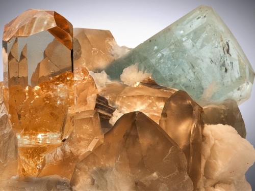 Topaz & Aquamarine with Smoky Quartz - Dassu, Baltistan, Pakistan