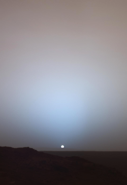  A reminder that there is an image of the sunset seen from Mars. Take a moment to realize that this is the result of a robotic motor vehicle travelling millions of kilometres of space, successfully landing on the surface of another planet and communicatin